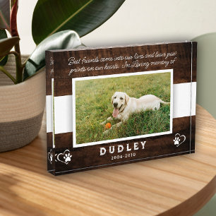 Custom Pet Memorial keepsake Photo Block