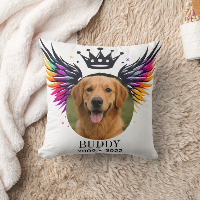 Custom Pet Memorial Pillow – Dog Name and Dates (Blanket)