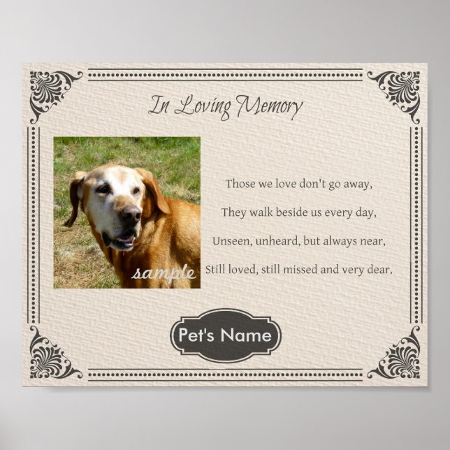 Custom Pet Memorial Poem - Poster (Front)