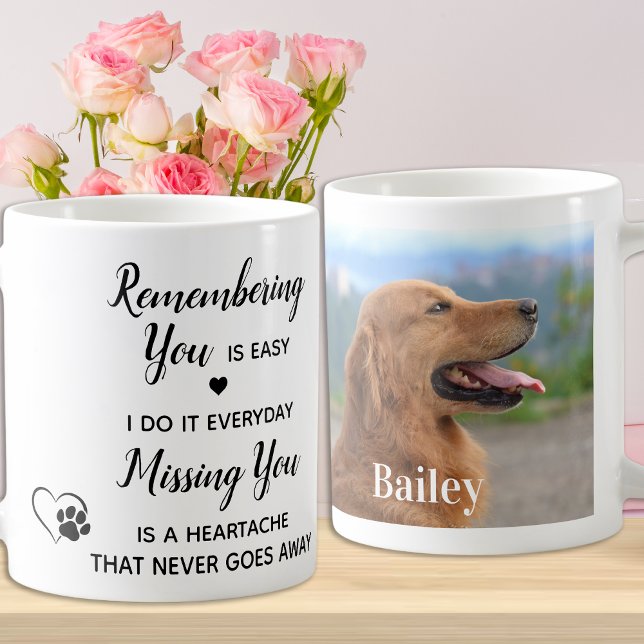 Custom Pet Memorial Remembrance Dog Photo  Coffee Mug (Creator Uploaded)