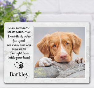 Custom Pet Memorial - Remembrance Dog Photo Plaque