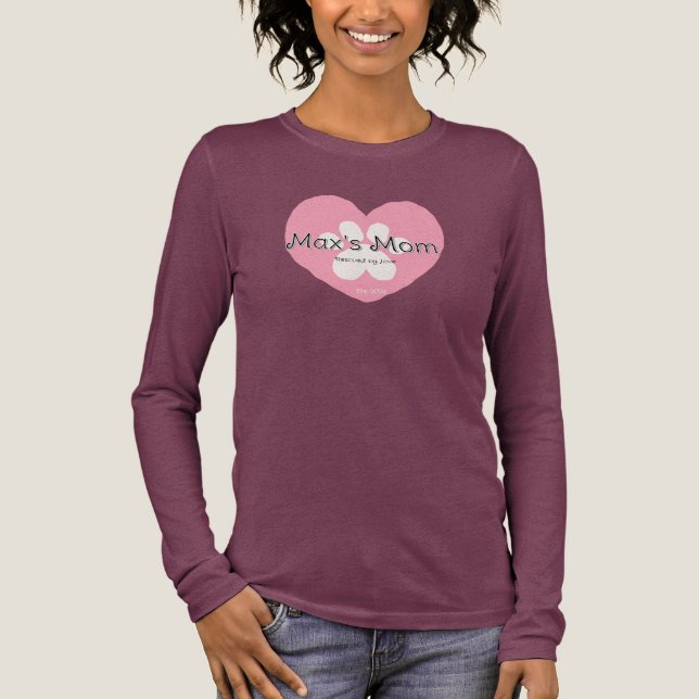 Custom Pet Mom with Name Adoption  Tri-Blend Shirt (Front)