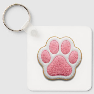 Custom Pet Mum Keychain   Heart Shaped Paw Prints