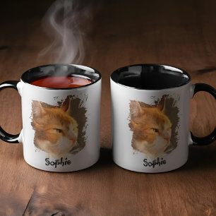 Custom Pet Name and Photo Dog Cat Lovers Gift Mugs