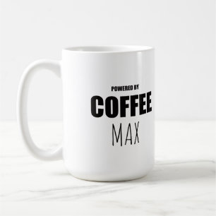 Custom Pet Name Coffee Mug Powered by Coffee and
