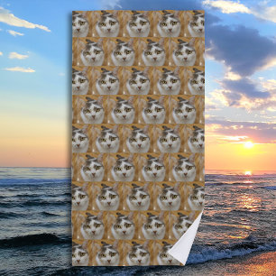 Custom Pet or Family Photo Personalised Beach Towel