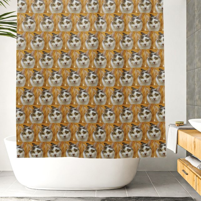 Custom Pet or Family Photo Personalised Shower Curtain (Creator Uploaded)