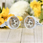 Custom Pet Or Family Photo Personalised Silver Finish Cufflinks<br><div class="desc">Upload a photo, and easily create your personalised cufflinks. You can TRANSFER this DESIGN on other Zazzle products and adjust it to fit most of the Zazzle items. Standard Studio designs are made in high-resolution vector graphics for a professional print. Thank you for choosing our designs and stopping by Standard...</div>