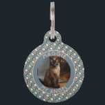 Custom Pet Owner Gift Idea Tribal Motif Tag<br><div class="desc">This patterned pet id tag pairs fashionable collar décor with dependable engraved owner phone number visibility.. . gift for pet owner , dog gift , fur dad gift , puppy parent gift , Pet tag , customizable pet tag , dog tag , lost pet tag , 10th birthday , 12th...</div>