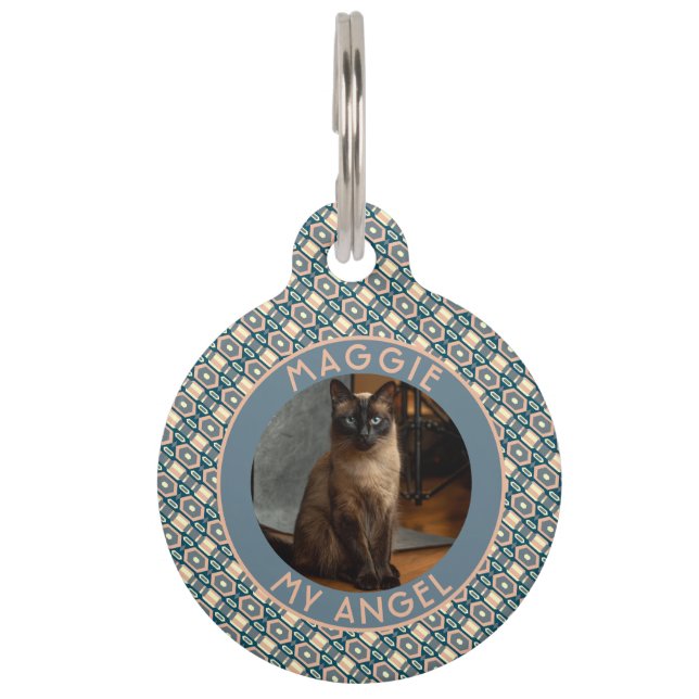 Custom Pet Owner Gift Idea Tribal Motif Tag (Front)