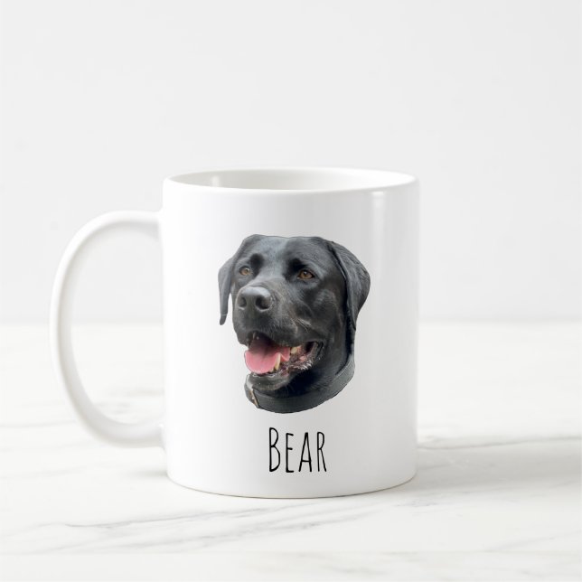 Custom Pet Personalised Dog Face Gift Mug (Left)