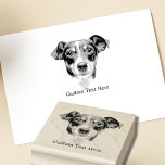Custom Pet Photo<br><div class="desc">Upload your sweet pet's photo (square sized works best for this design) for a custom stamp perfect for your mailings, stationery, and scrapbooking or crafting needs! Stamp your bags, packaging, envelopes and more with this custom photo stamper. Love your dog so much you want to include them in your business...</div>