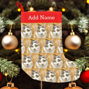Custom Pet Photo and Name Personalised Small Christmas Stocking
