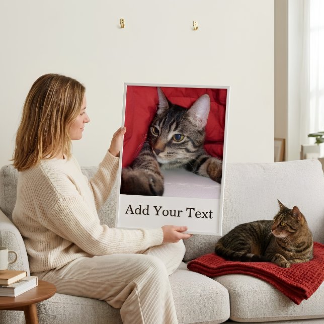 Custom Pet Photo And Optional Text Personalised Poster (Creator Uploaded)
