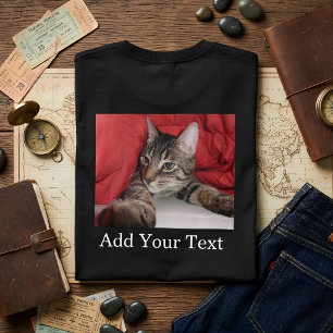 Custom Pet Photo And Optional Text Personalised T-Shirt