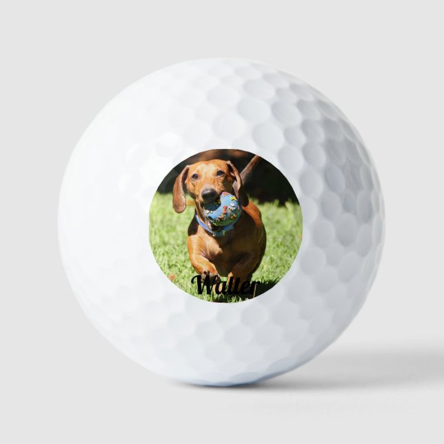 Custom Pet Photo and Text   Golf Balls (Front)