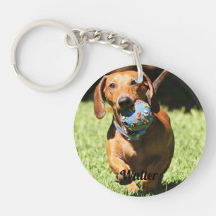 Custom Pet Photo and Text Key Ring