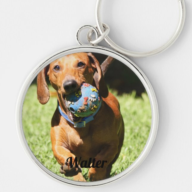 Custom Pet Photo and Text  Personalised Key Ring (Front)