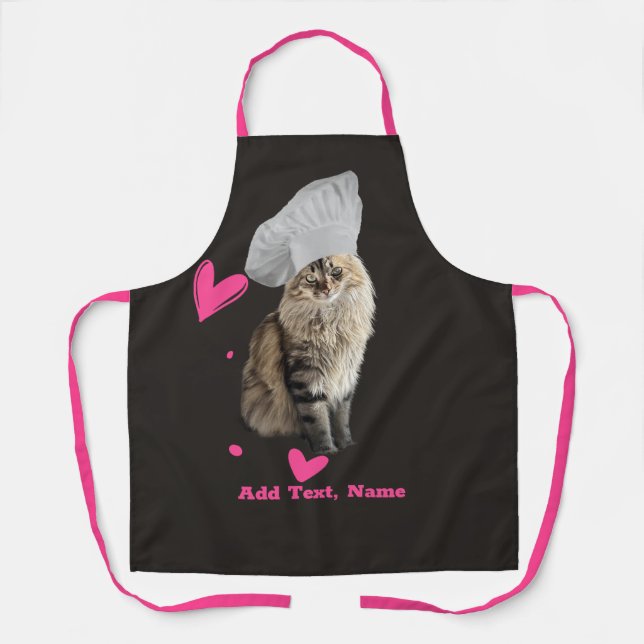 Custom Pet Photo Apron - Personalised Name Gift (Front)