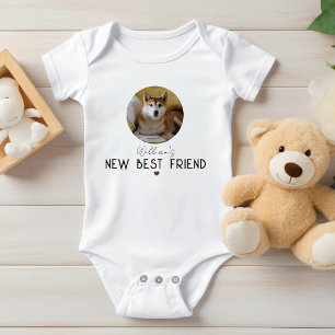 Custom Pet Photo Baby - Personalised Dog Friend Baby Bodysuit