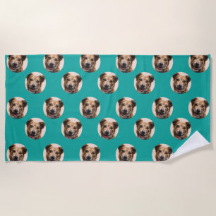 Custom Pet Photo Beach Towel