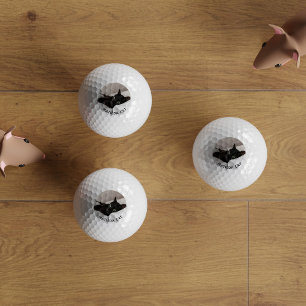 Custom Pet Photo Black Cat Personalised Golf Balls