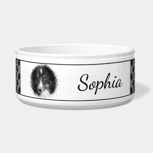 Custom Pet Photo & Black Paws With Pet's Own Name