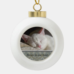 Custom Pet Photo Ceramic Ball Ornament