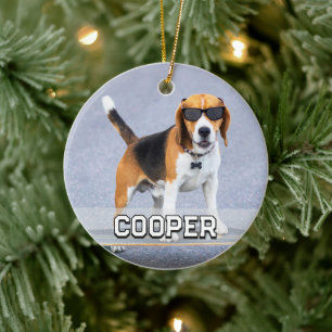 Custom Pet Photo Ceramic Tree Decoration