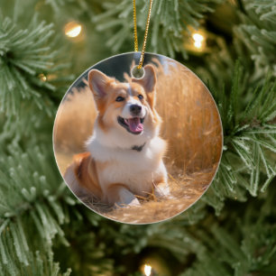 Custom Pet Photo Ceramic Tree Decoration