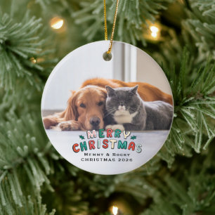Custom Pet Photo Ceramic Tree Decoration