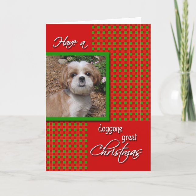 Custom Pet Photo Christmas Card (Front)