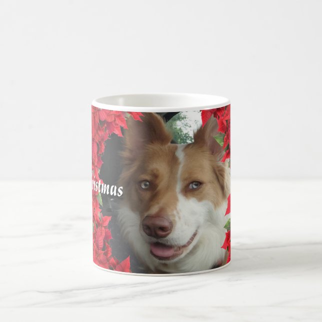 Custom Pet Photo Christmas Coffee Mug (Center)