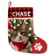 Custom Pet photo christmas cute cats rustic paw