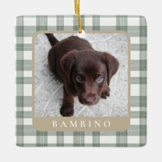 Custom Pet Photo Christmas Ornament