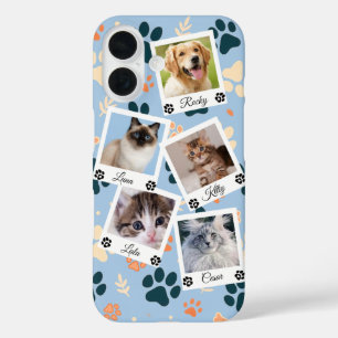 Custom Pet Photo Collage Phone Case with Names 
