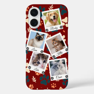 Custom Pet Photo Collage Phone Case with Names