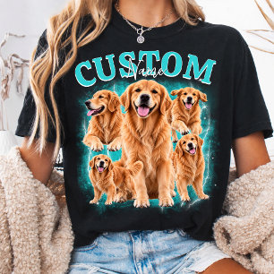Custom Pet Photo Collage Retro 90s T-Shirt
