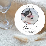 Custom Pet Photo Cute Dog Cat I Do Too Wedding Round Paper Coaster<br><div class="desc">Custom Pet Photo Cute Dog Cat I Do Too Wedding Round Paper Coaster</div>