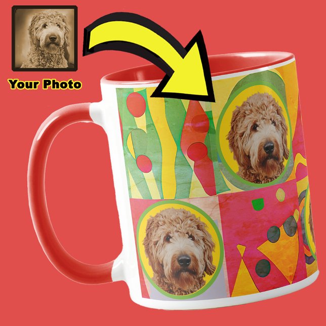 Custom Pet Photo Cute Gift for Dog Mum Dad Grandma Mug (Creator Uploaded)