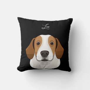 Custom Pet Photo cute, Personalised Dog Portrait Cushion