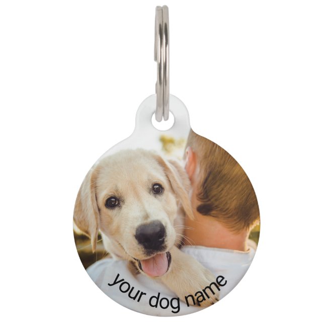 Custom Pet Photo Dog Lover Keepsake Tag (Front)