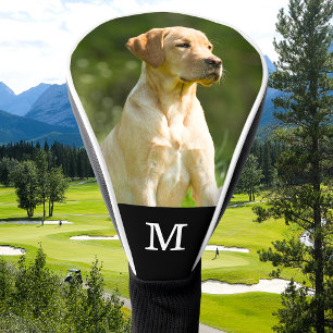 Custom Pet Photo Elegant Monogram Personalised Golf Head Cover