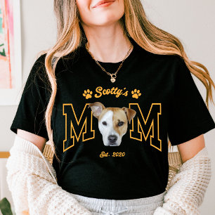 Custom Pet Photo Face for Dog Mom Cat Mom T-Shirt