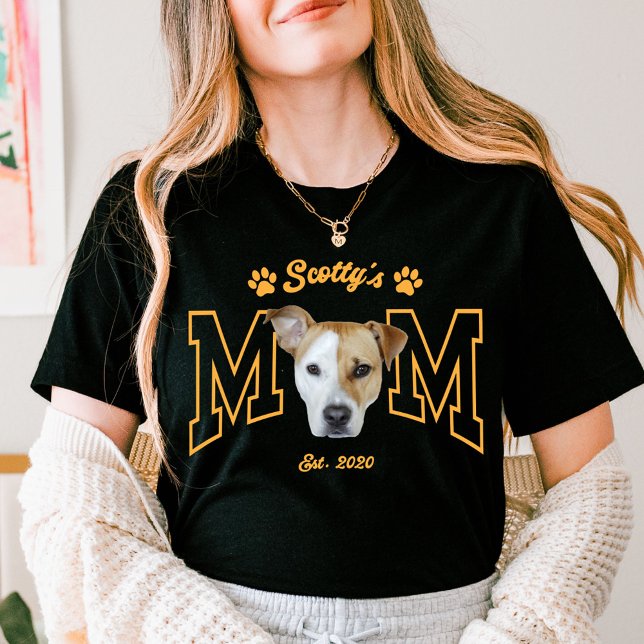 Custom Pet Photo Face for Dog Mom Cat Mom T-Shirt (Creator Uploaded)