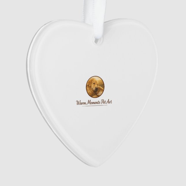 Custom Pet Photo Heart Ornament (Front)