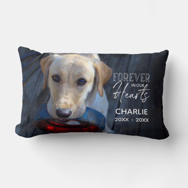 Custom Pet Photo Keepsake Lumbar Cushion (Front)