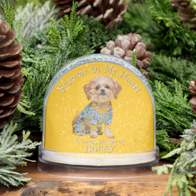 Custom Pet Photo Memorial  Snowglobe (Winter)
