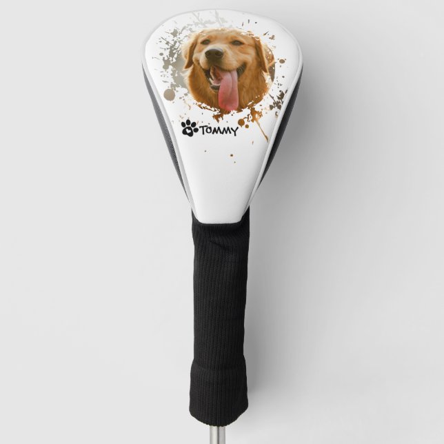 Custom Pet Photo & Name  Golf Head Cover (Front)