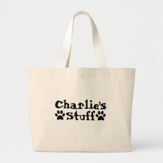 Custom Pet Photo & Name Large Tote Bag